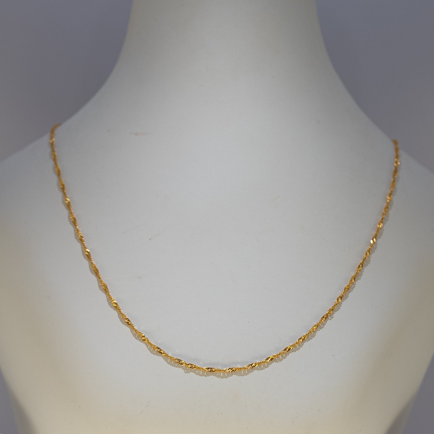 22ct Gold Twisted Rope Chain Necklace