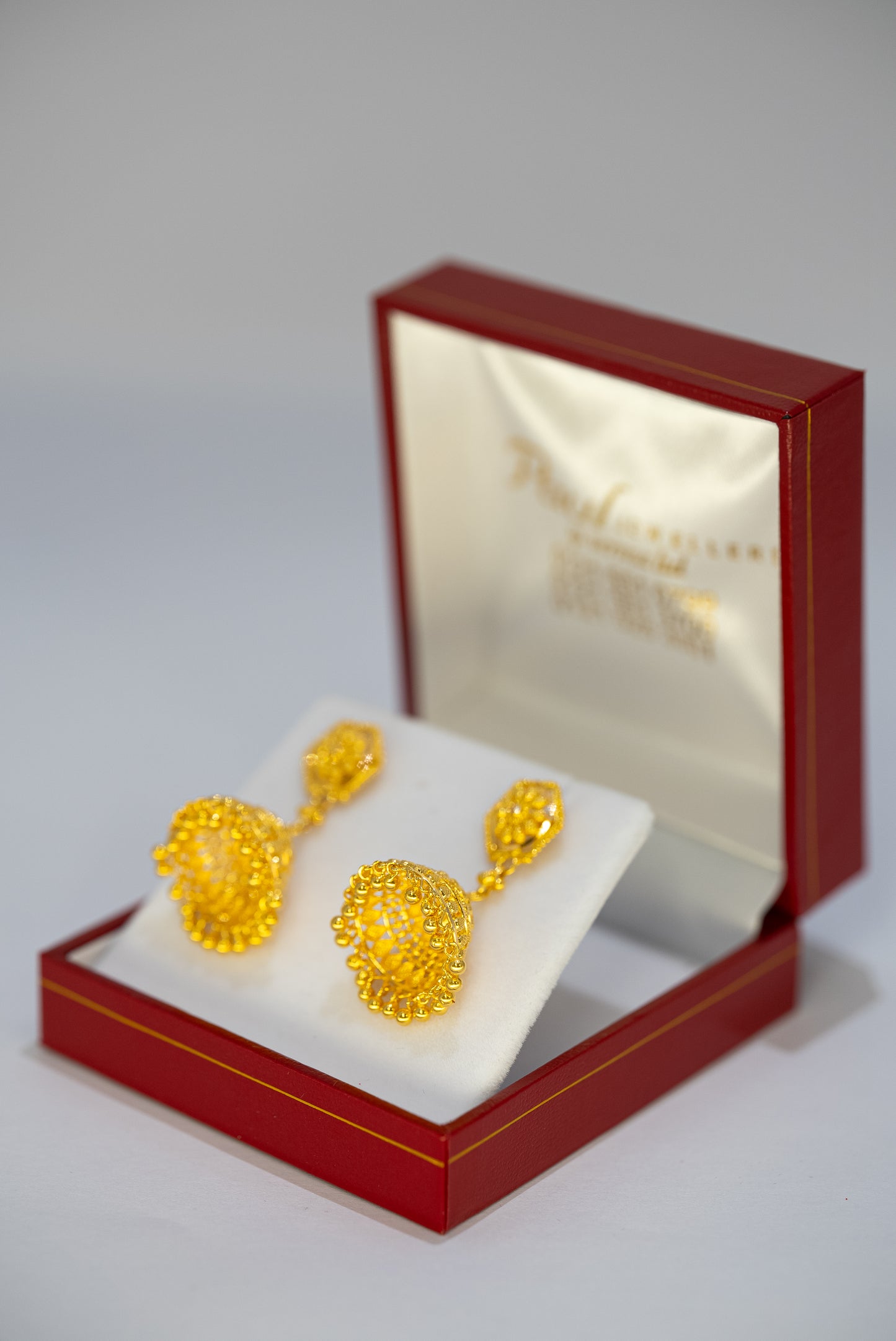 22ct Gold Floral Jhumki Earrings