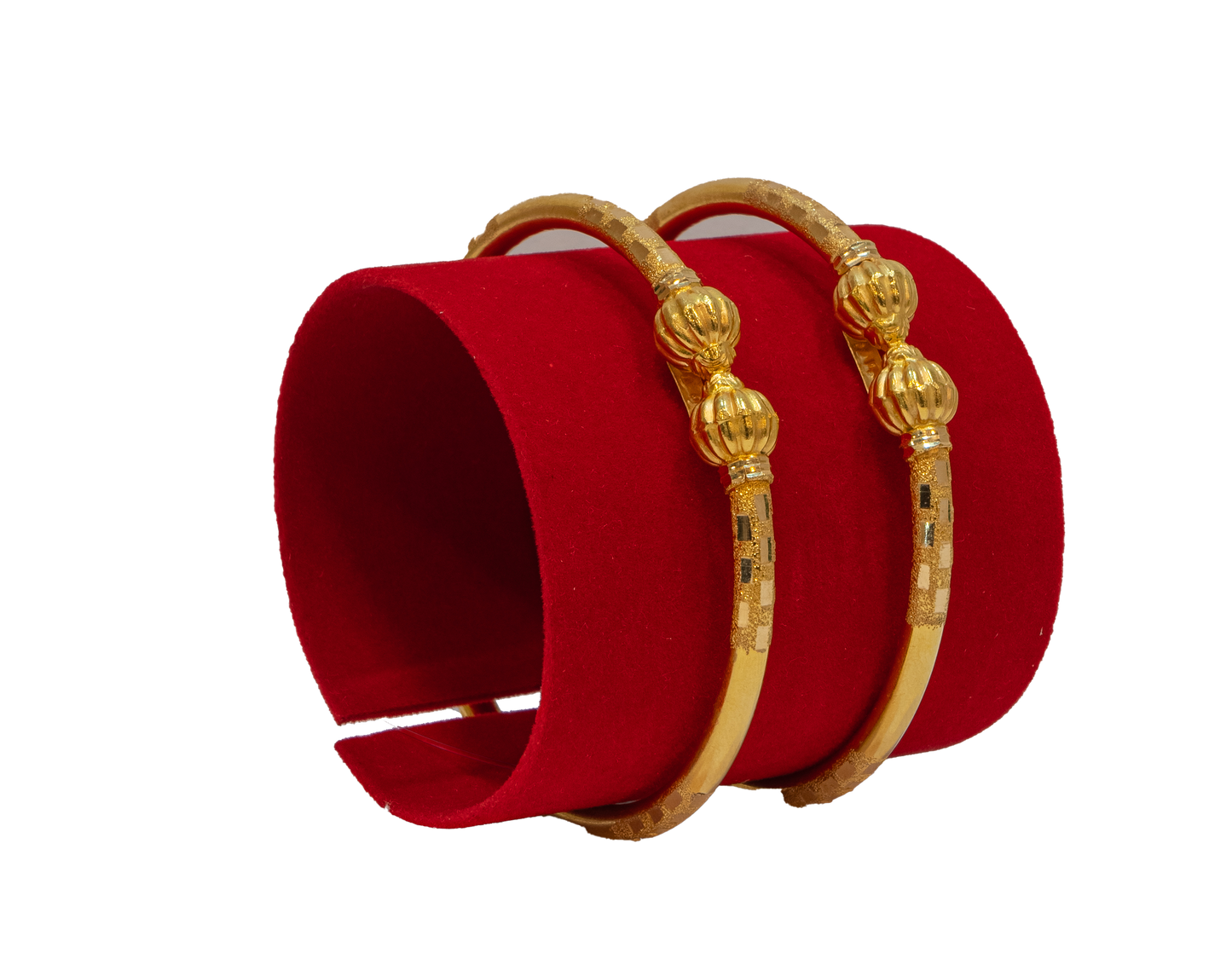 Ladies twin gold bangles