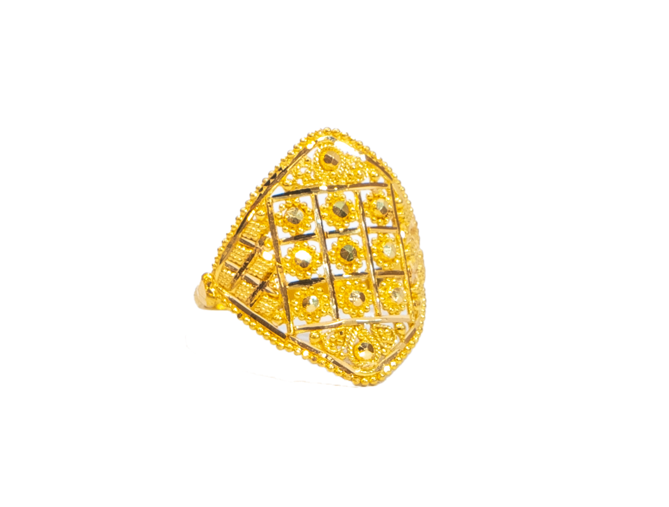 Ladies Ring Gold Shield Design