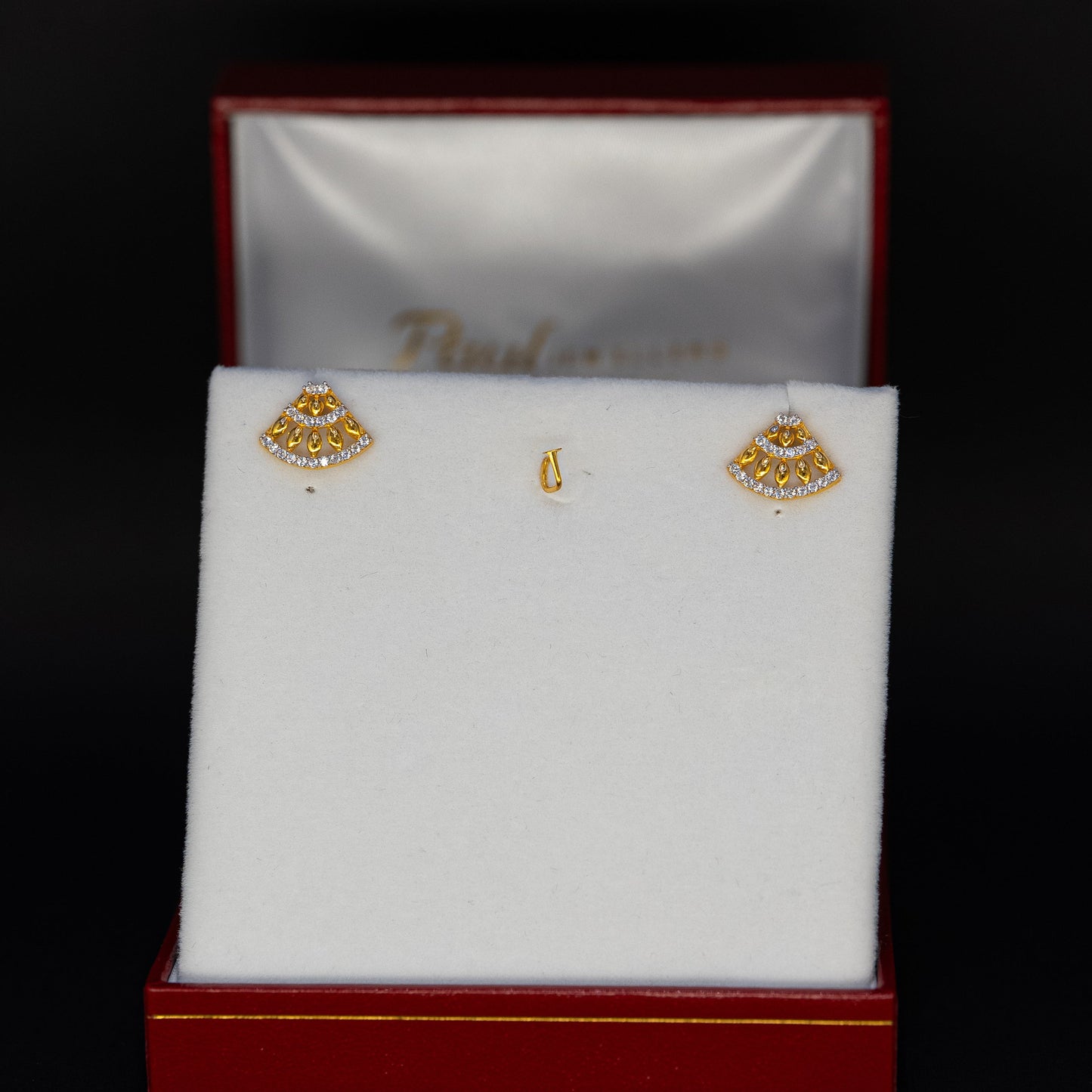 Gold Fan Studs