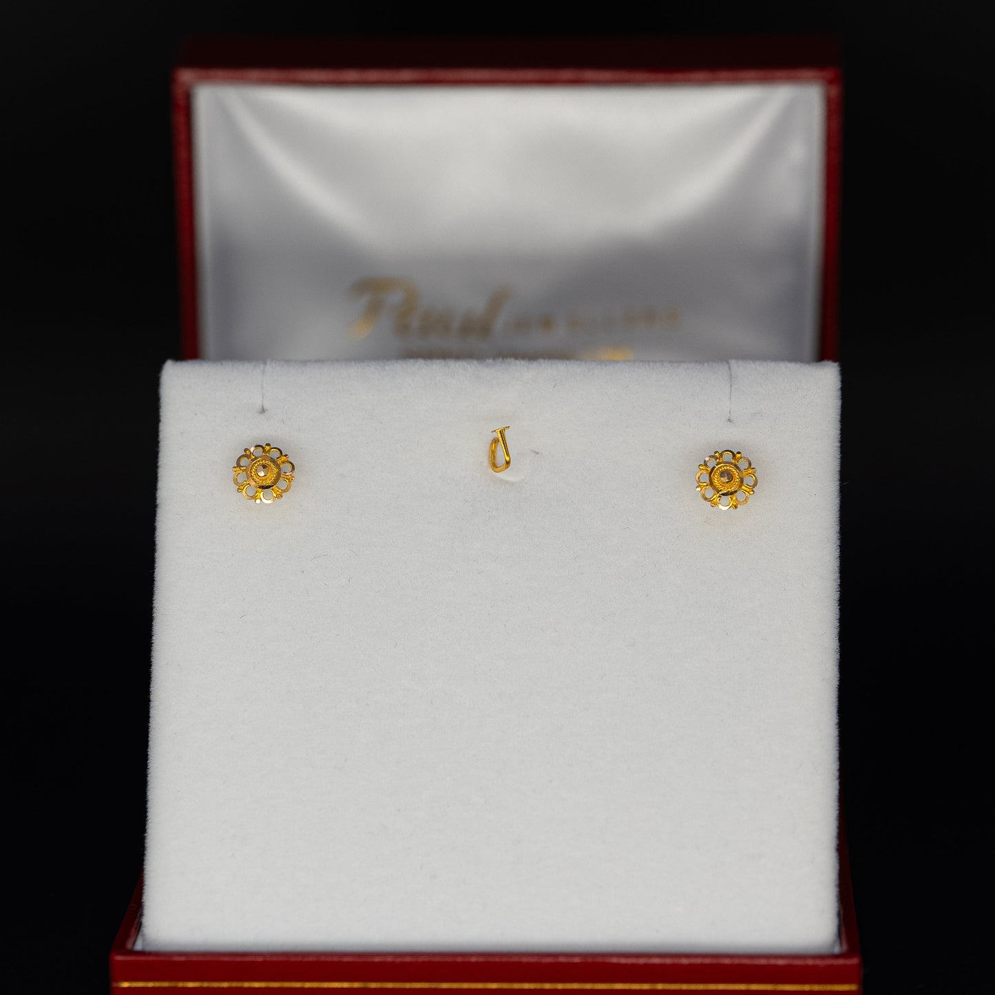 22ct Gold Mini Floral Stud Earrings