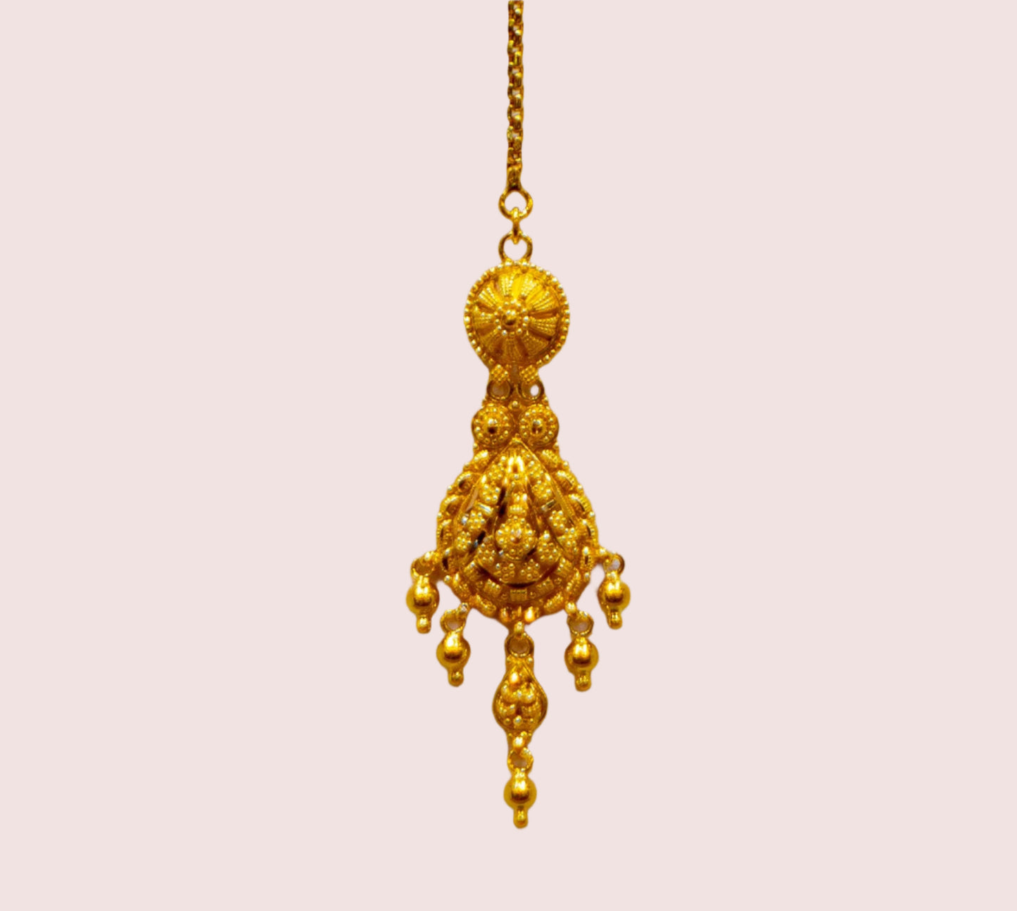 Tear-drop shaped Gold Tikka