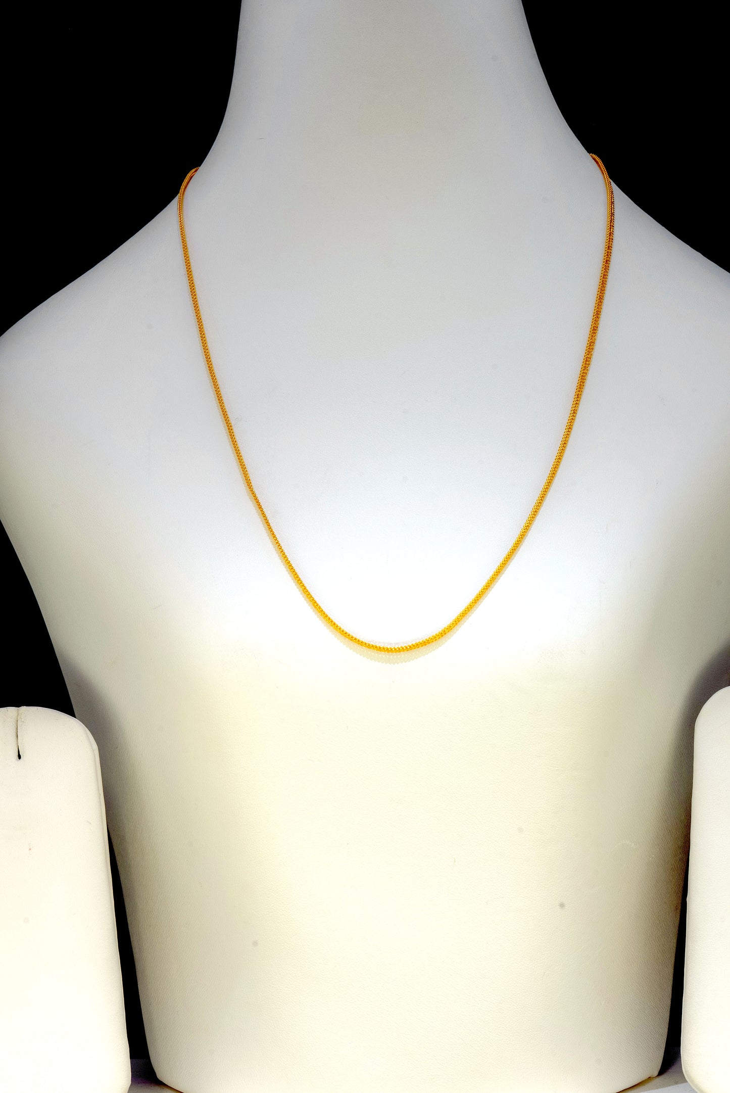 22ct Gold Rounded Snake Chain – 16.5 inch