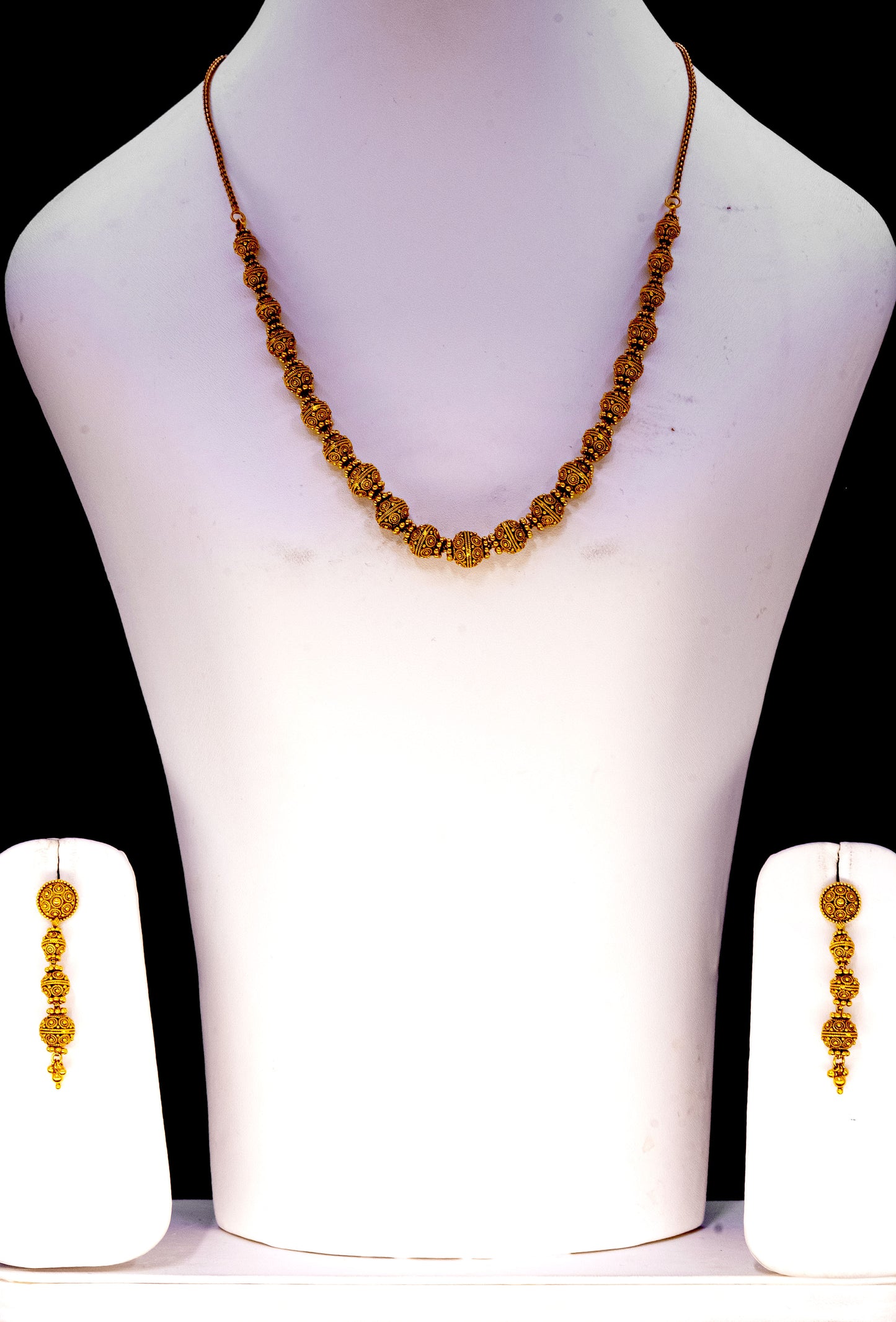 Antique Gold Beaded Wedding Set