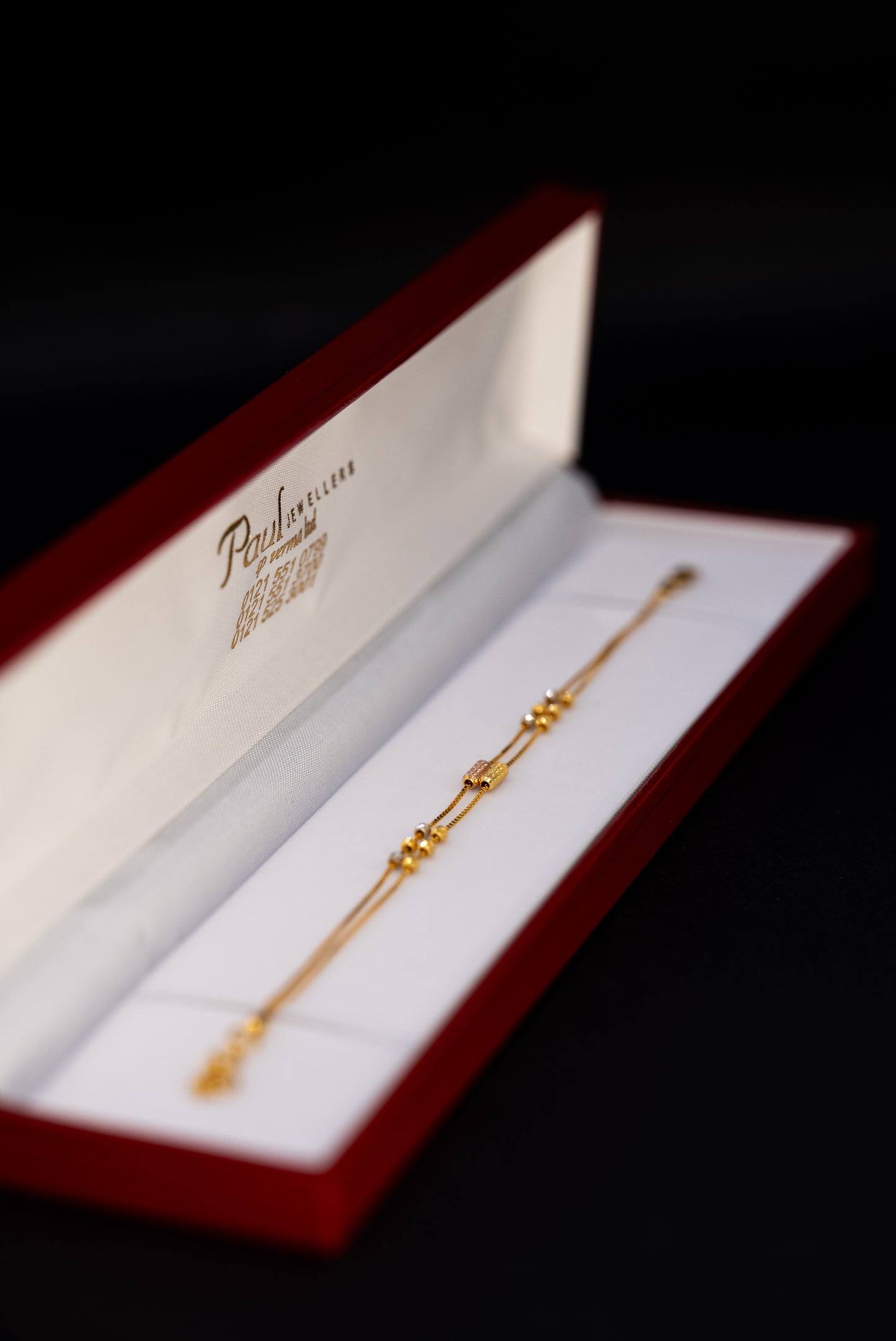 22ct Gold Two Tone Bead Bracelet