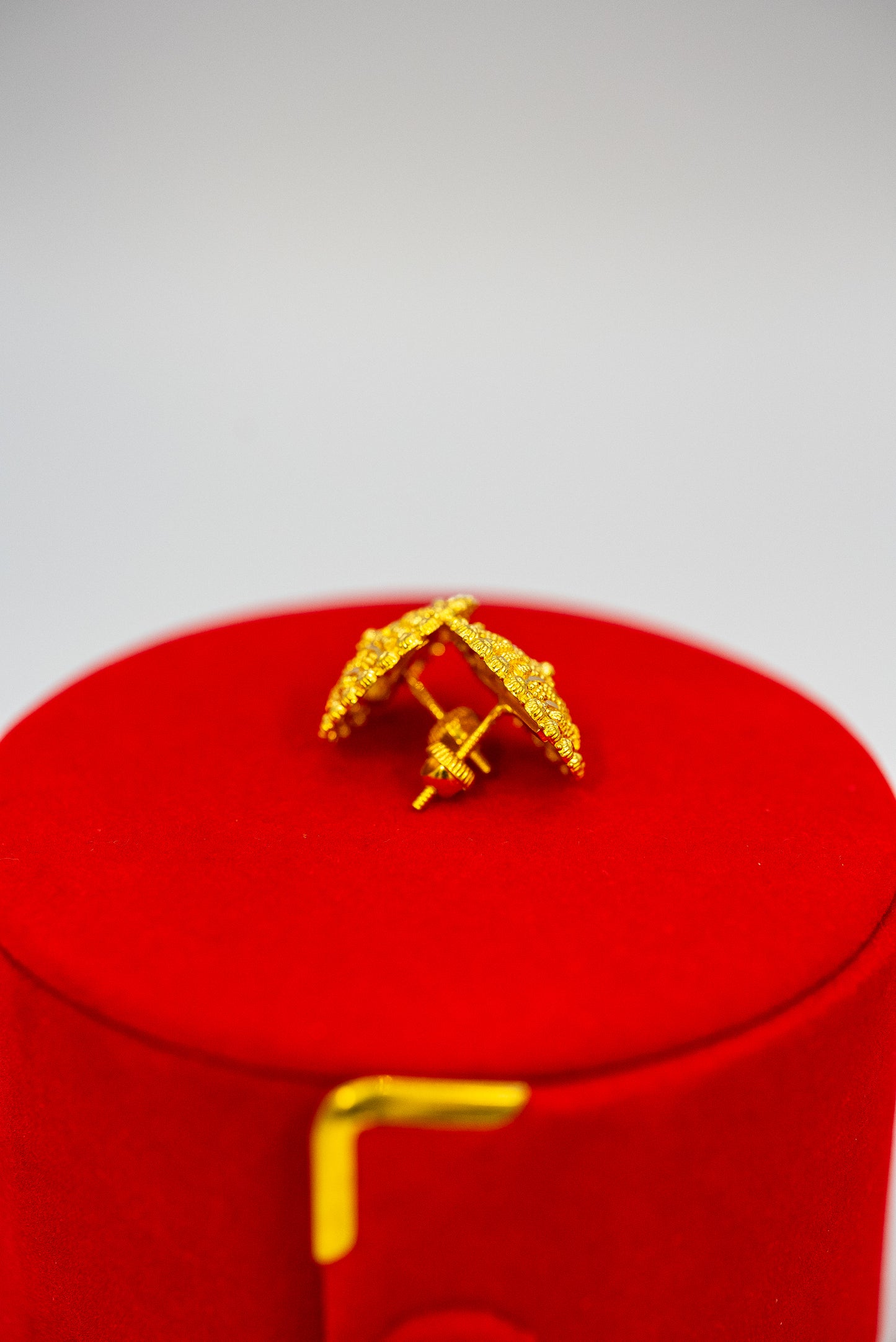 Round Gold Filigree Studs