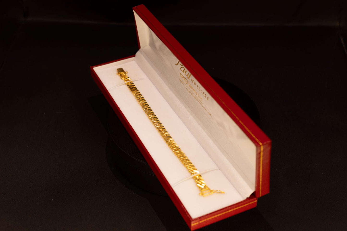 22ct Gold Patterned Curb Bracelet