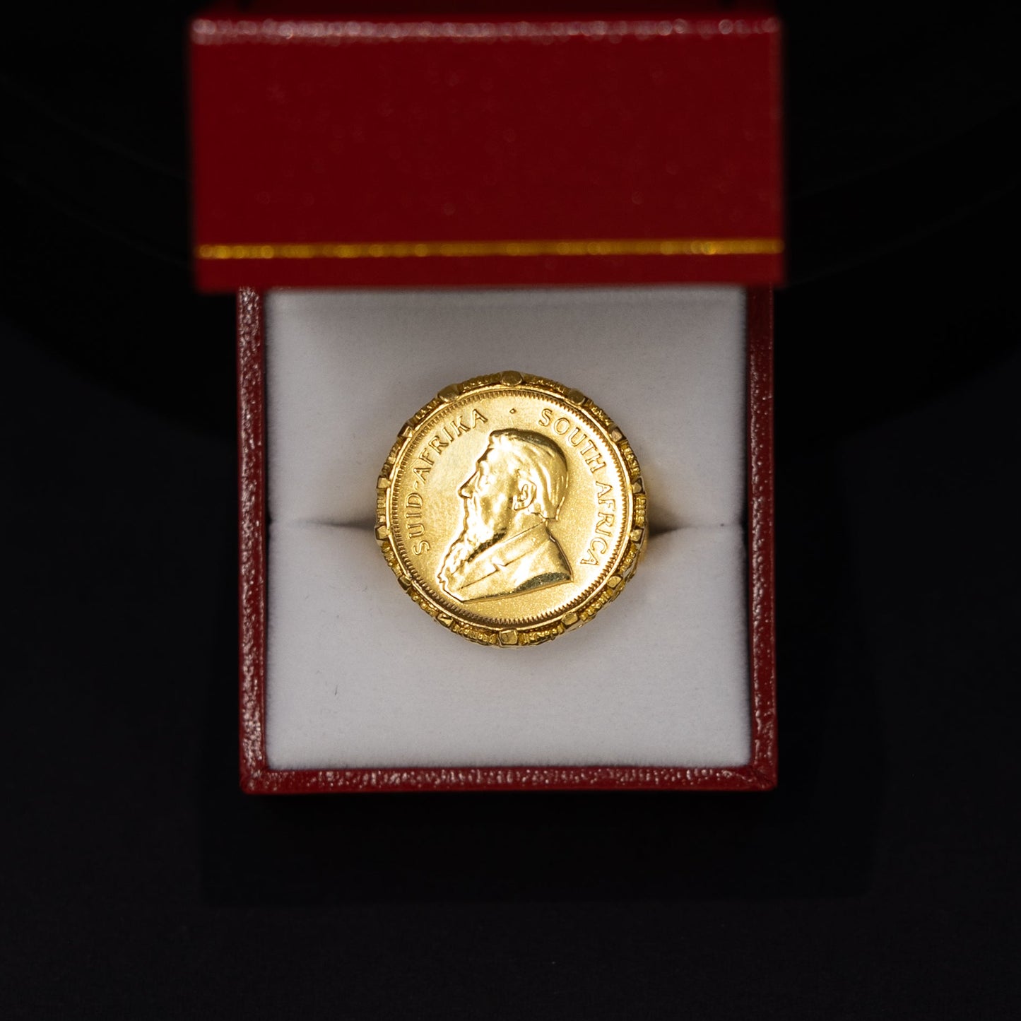 22ct Gold Genuine Krugerrand Signet Ring - 17.2g