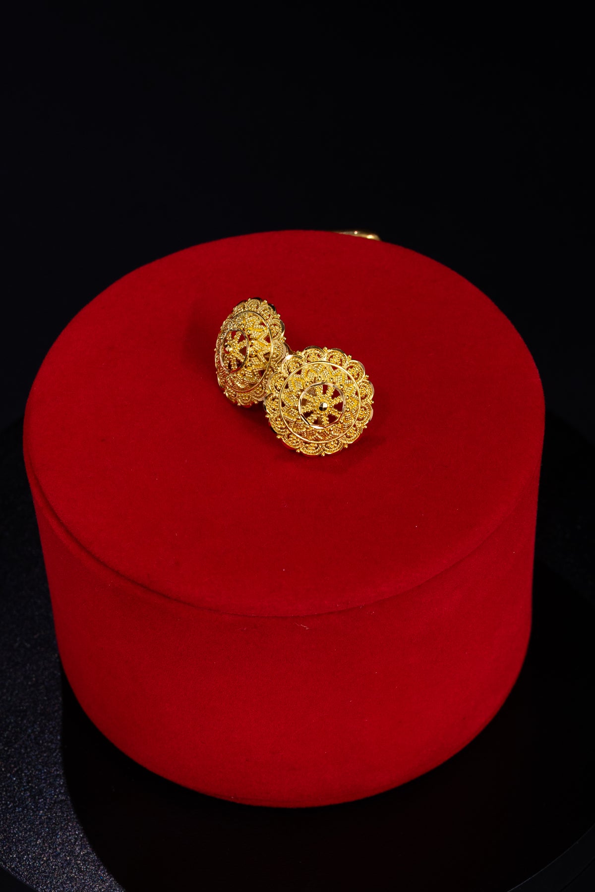 22ct Gold Floral Filigree Stud Earrings