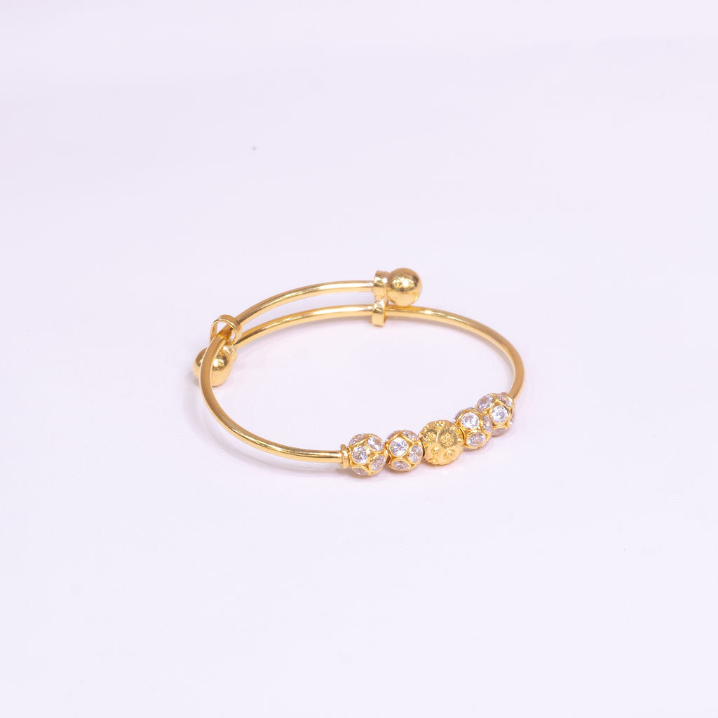 Children's Adjustable Gold Bracelet with Stones