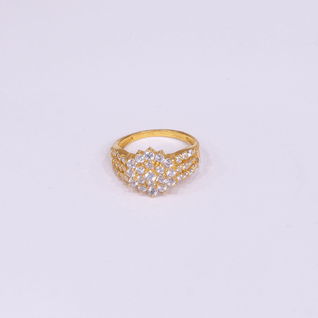 Ladies Gold Ring with Cubic Zirconia