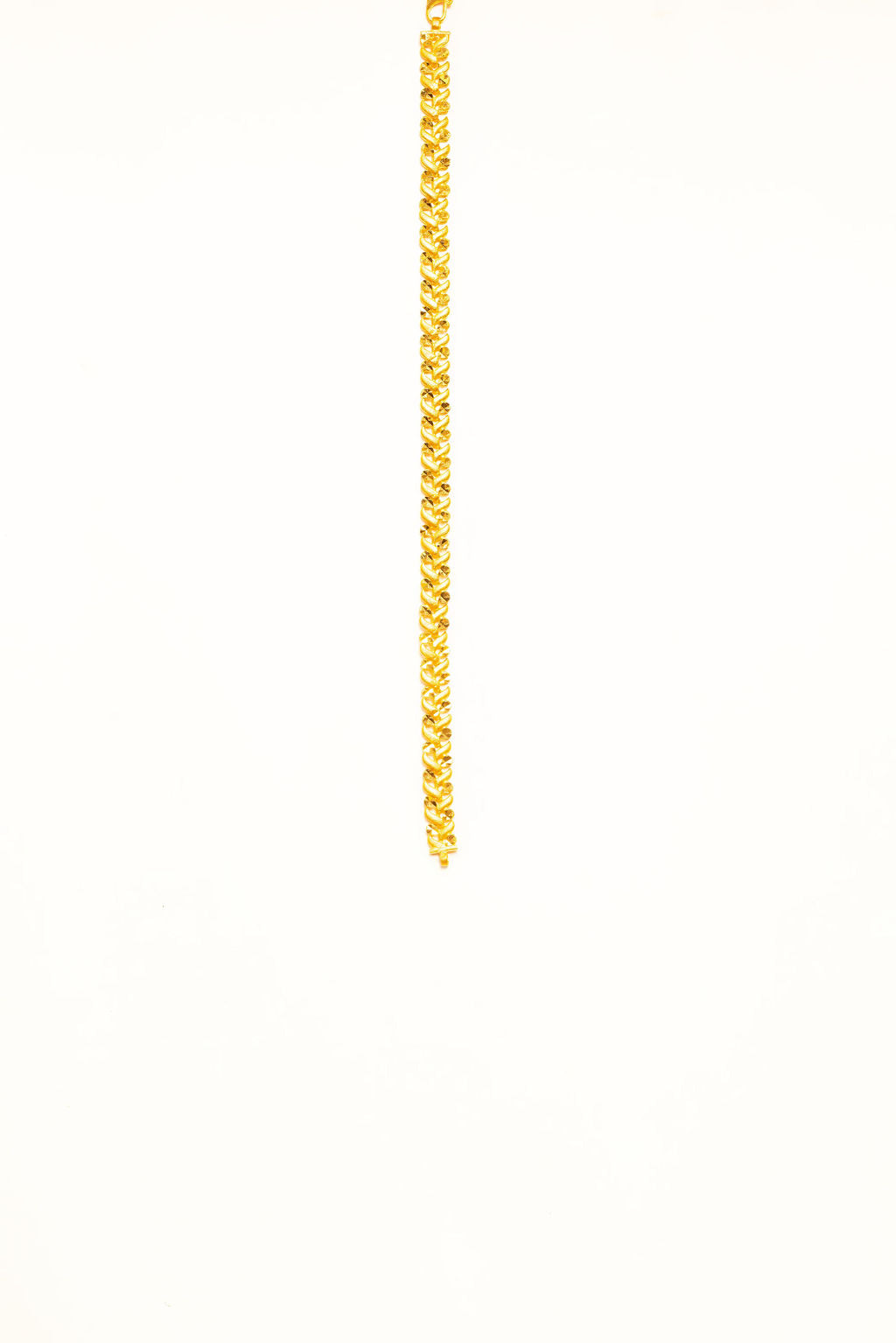 Ladies Gold Flat Link Bracelet