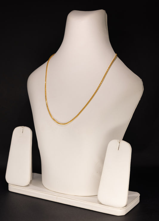 22ct Gold Diamond-Cut Curb Chain 17 Inch