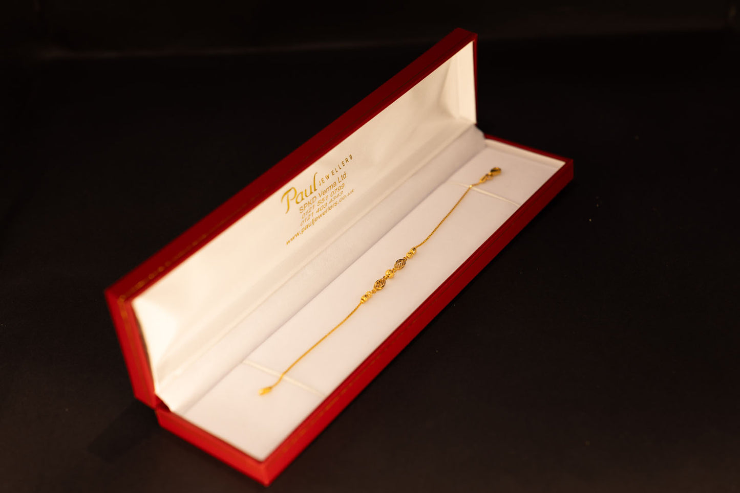 22ct Gold Decorative Beaded Ladies Bracelet