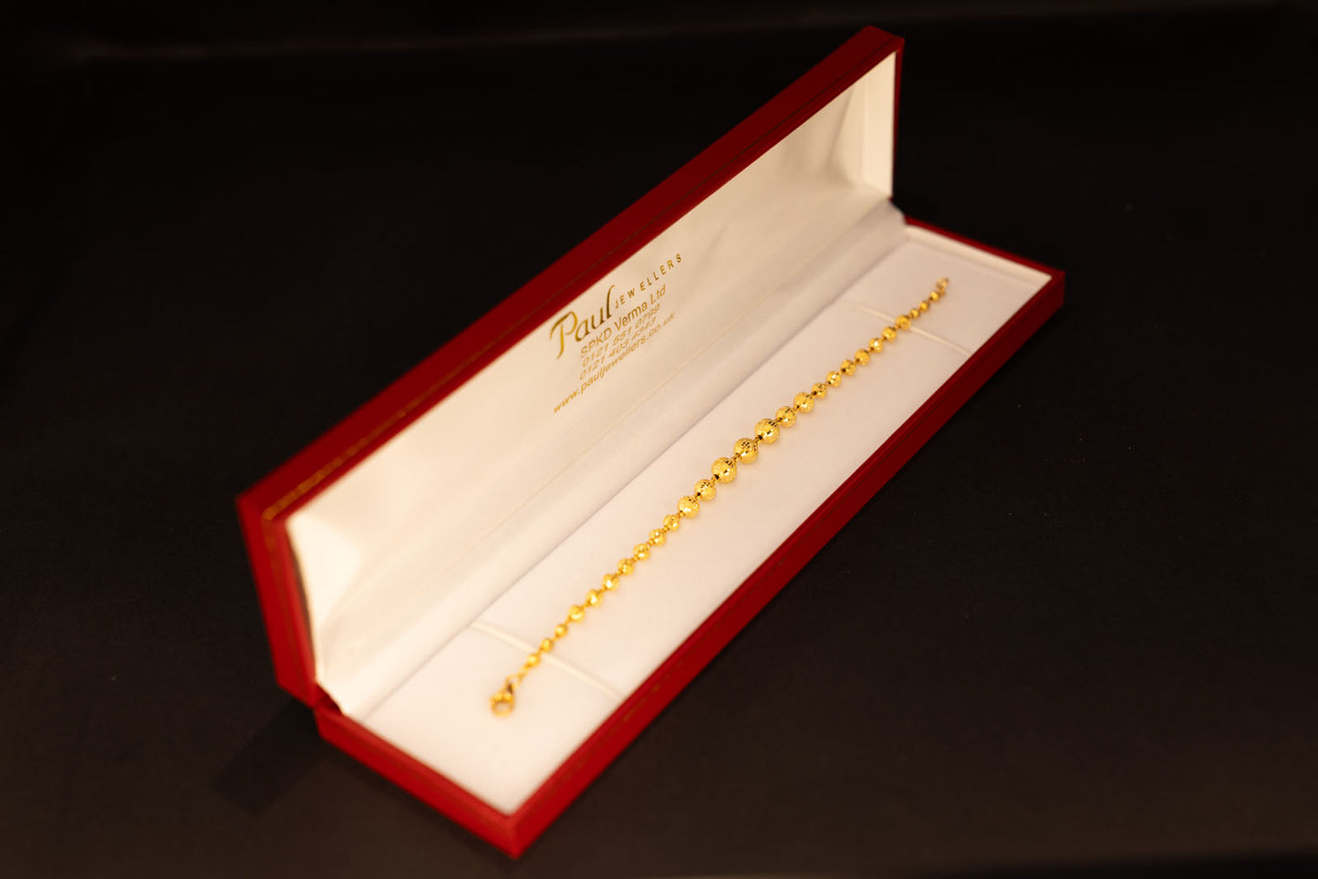 22ct Gold Graduated Beaded Ladies Bracelet
