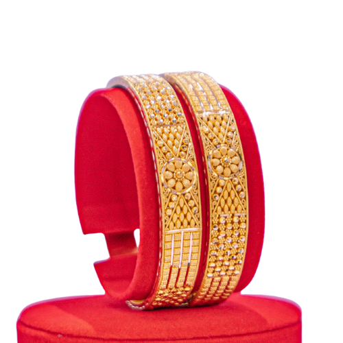 Pair of Wide Gold Bangles