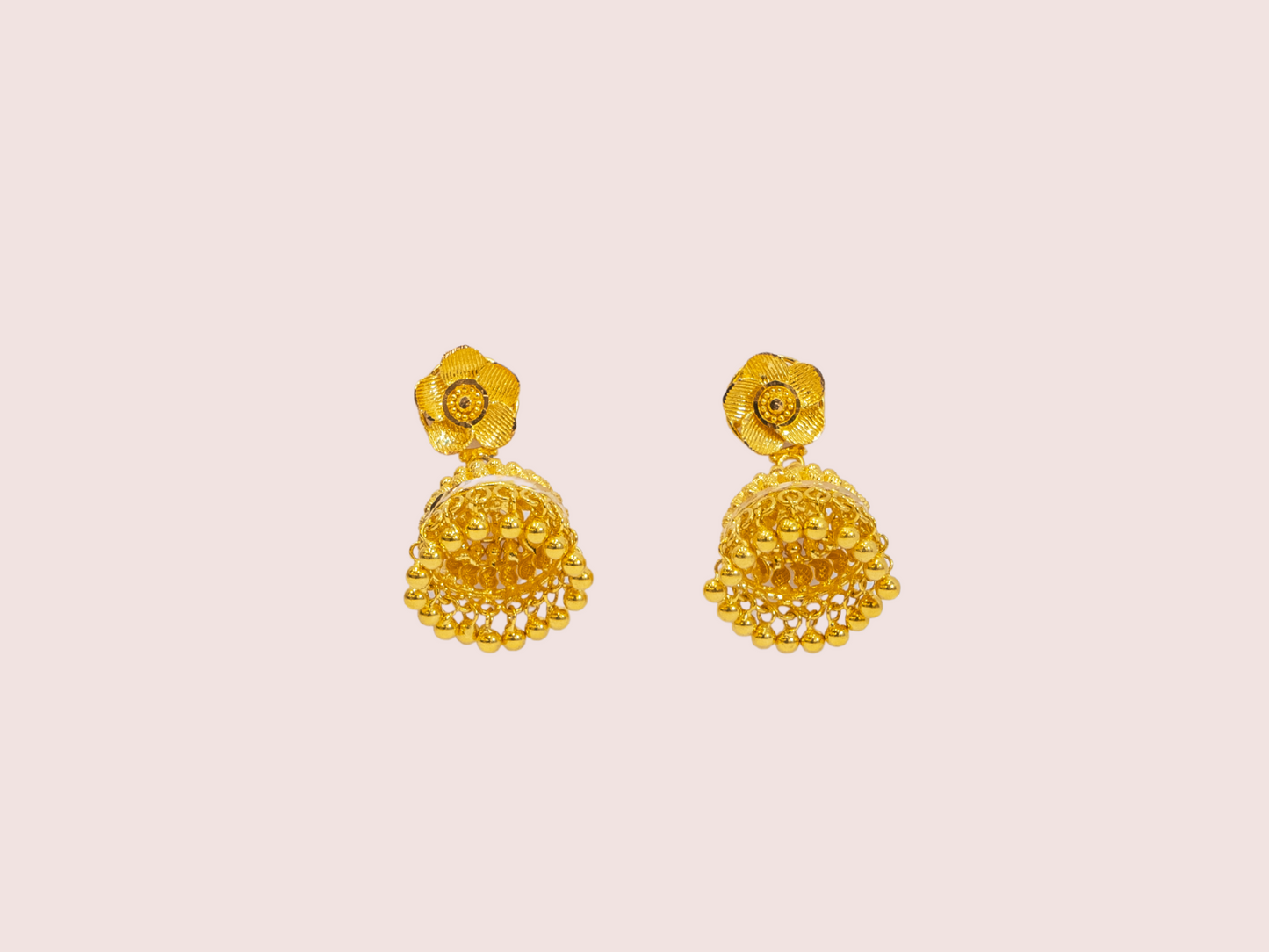 Ladies Gold Jhumki Earrings