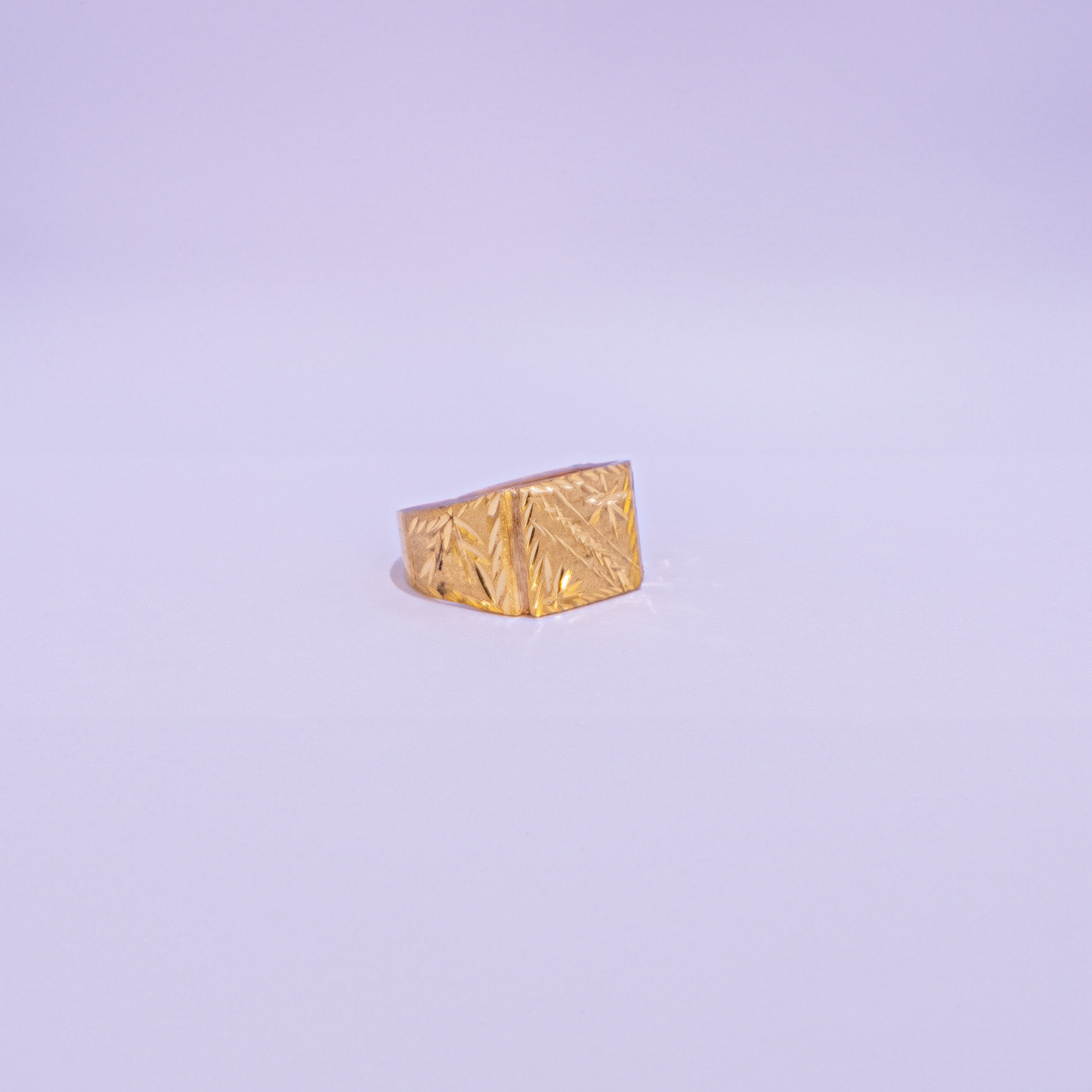 Square Signet Men's Gold Ring