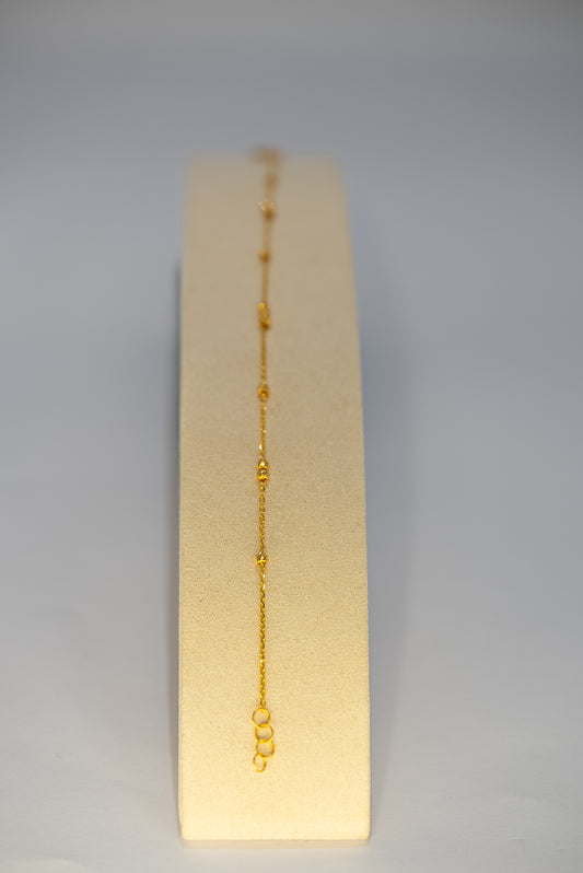 22ct Gold Beaded Chain Bracelet