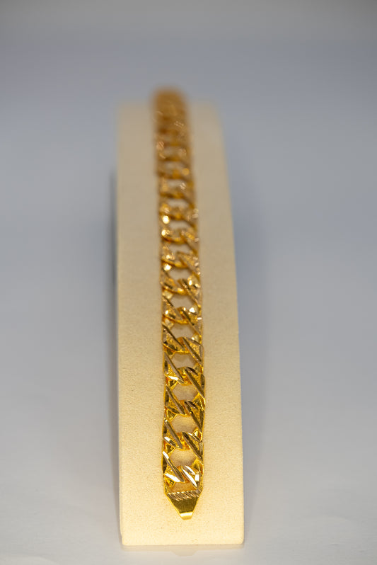 22ct Gold Men’s Heavy Cuban Link Bracelet