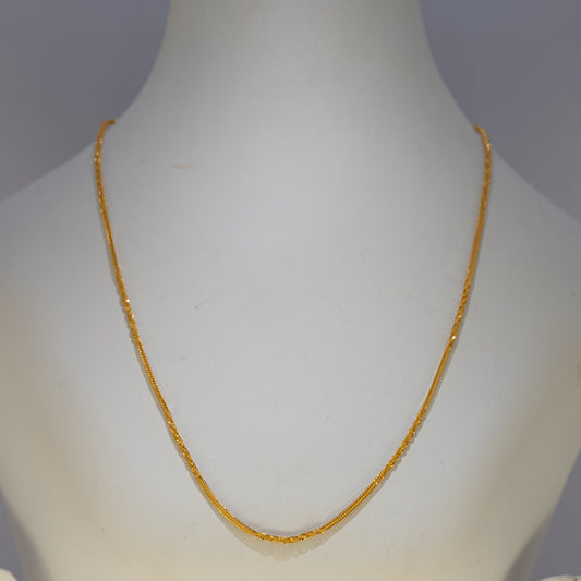 22ct Gold Twisted Snake Chain Necklace
