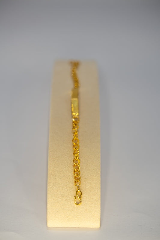 22ct Gold Children’s ID Bracelet with Long Chain