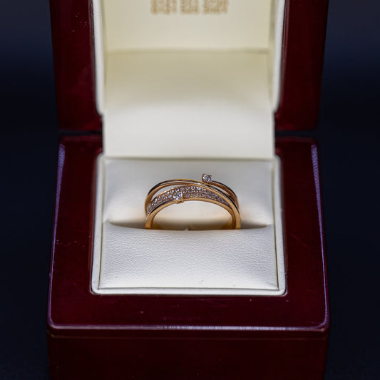 18ct White Gold Diamond Studded Ring