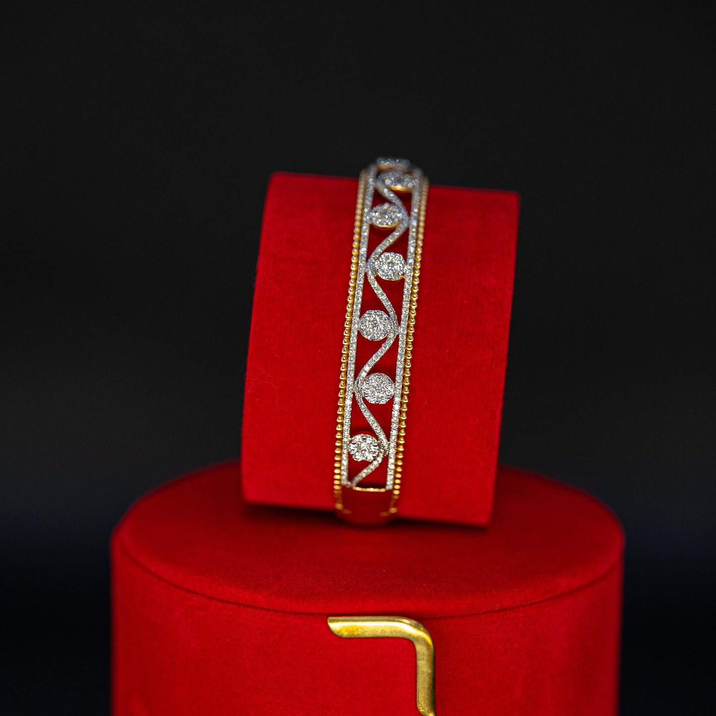 18ct Yellow Gold Diamond Kada