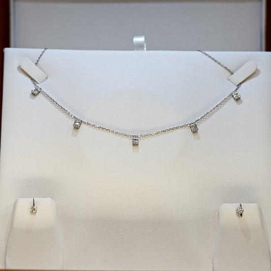 18ct White Gold Diamond Necklace