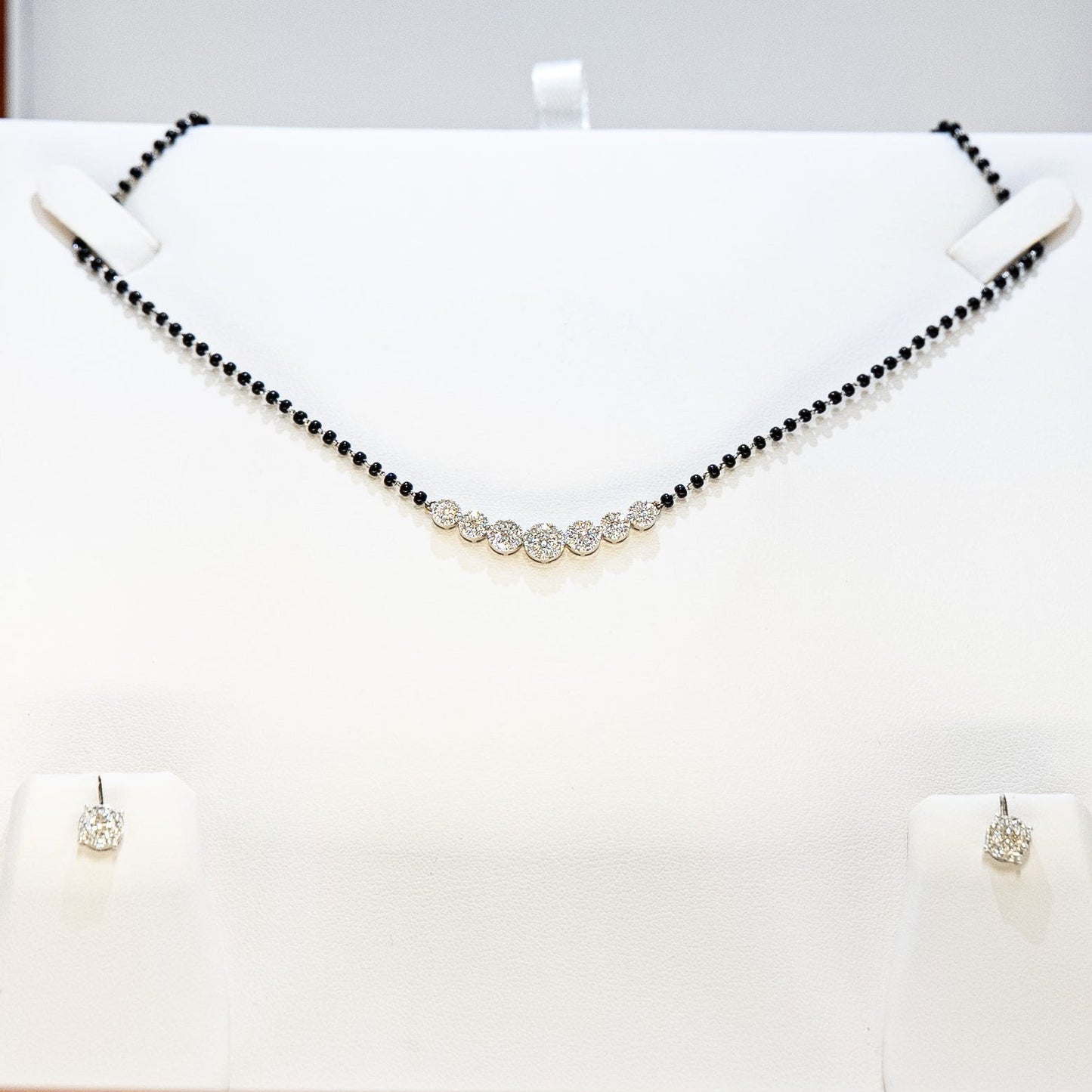 18ct White Gold Diamond Mangal Sutra