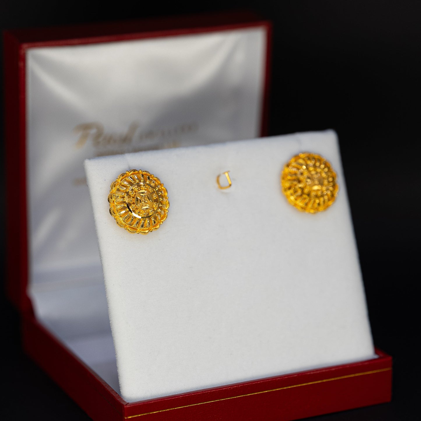 22ct Gold Traditional Floral Stud Earrings