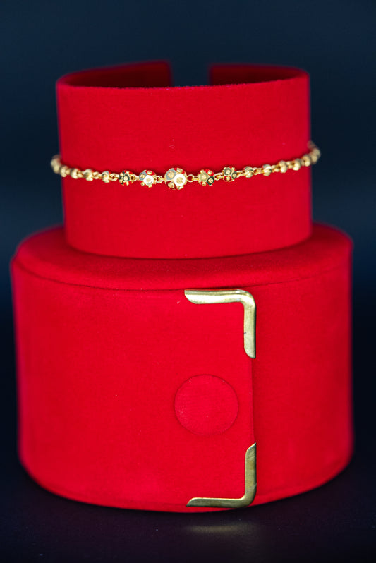 22ct Gold Ladies Beaded Bracelet