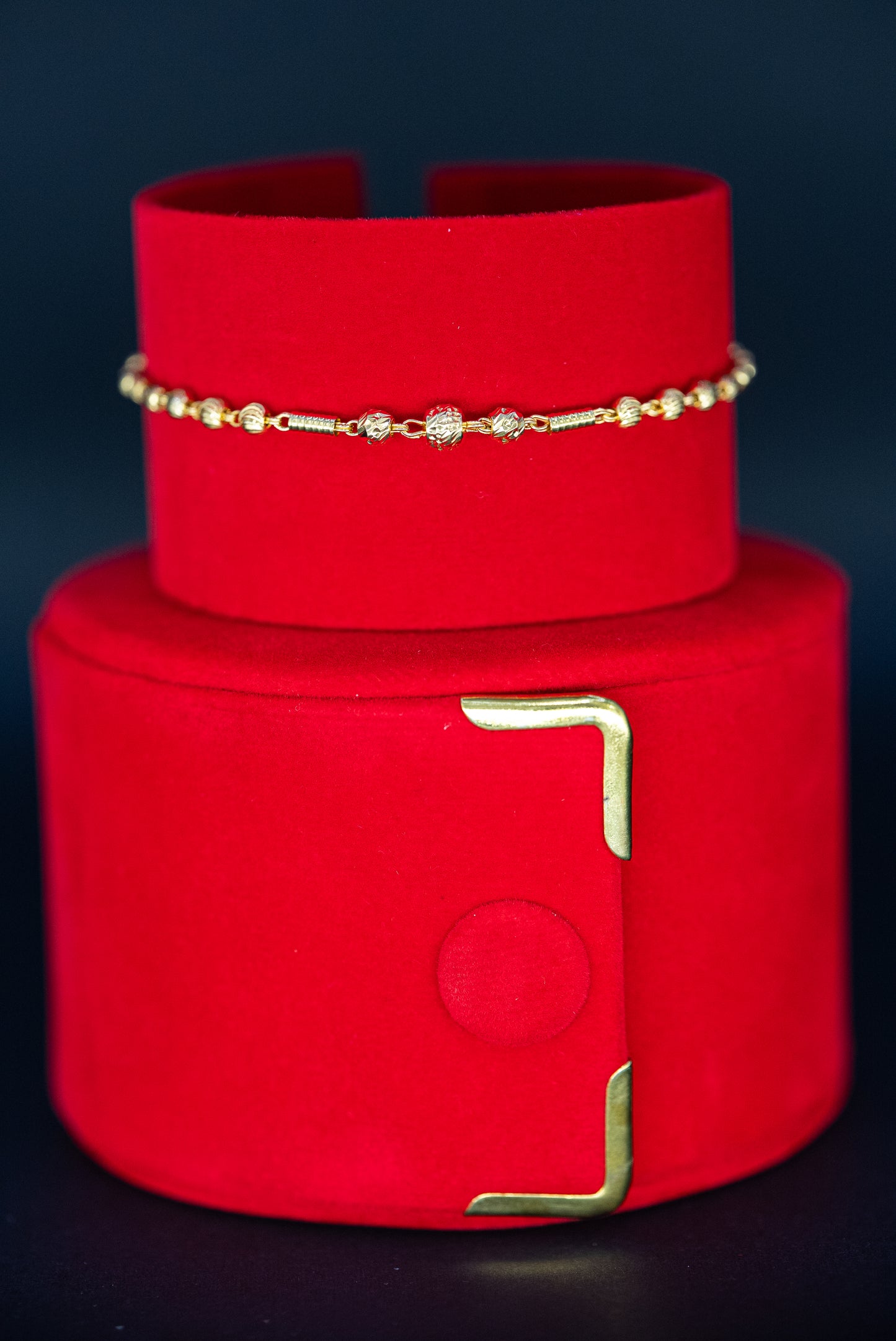 22ct Gold Beaded Ladies Bracelet