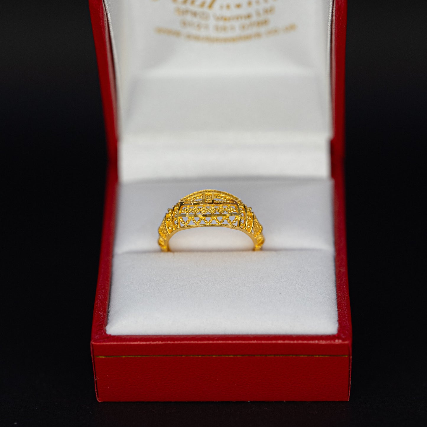 22ct Gold Oval Lattice Ring