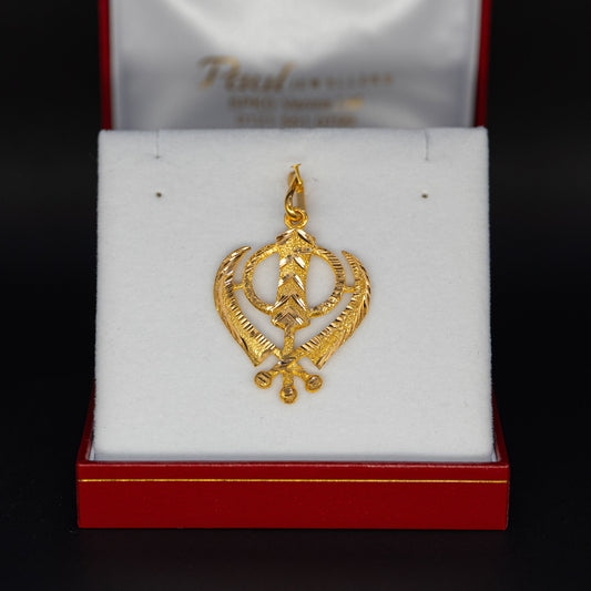 22ct Gold Traditional Khanda Pendant
