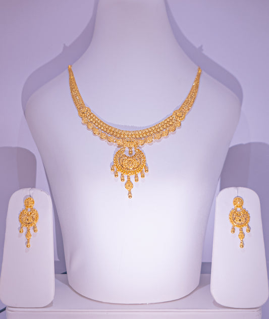 Wedding Set - With Round Gold Pendant