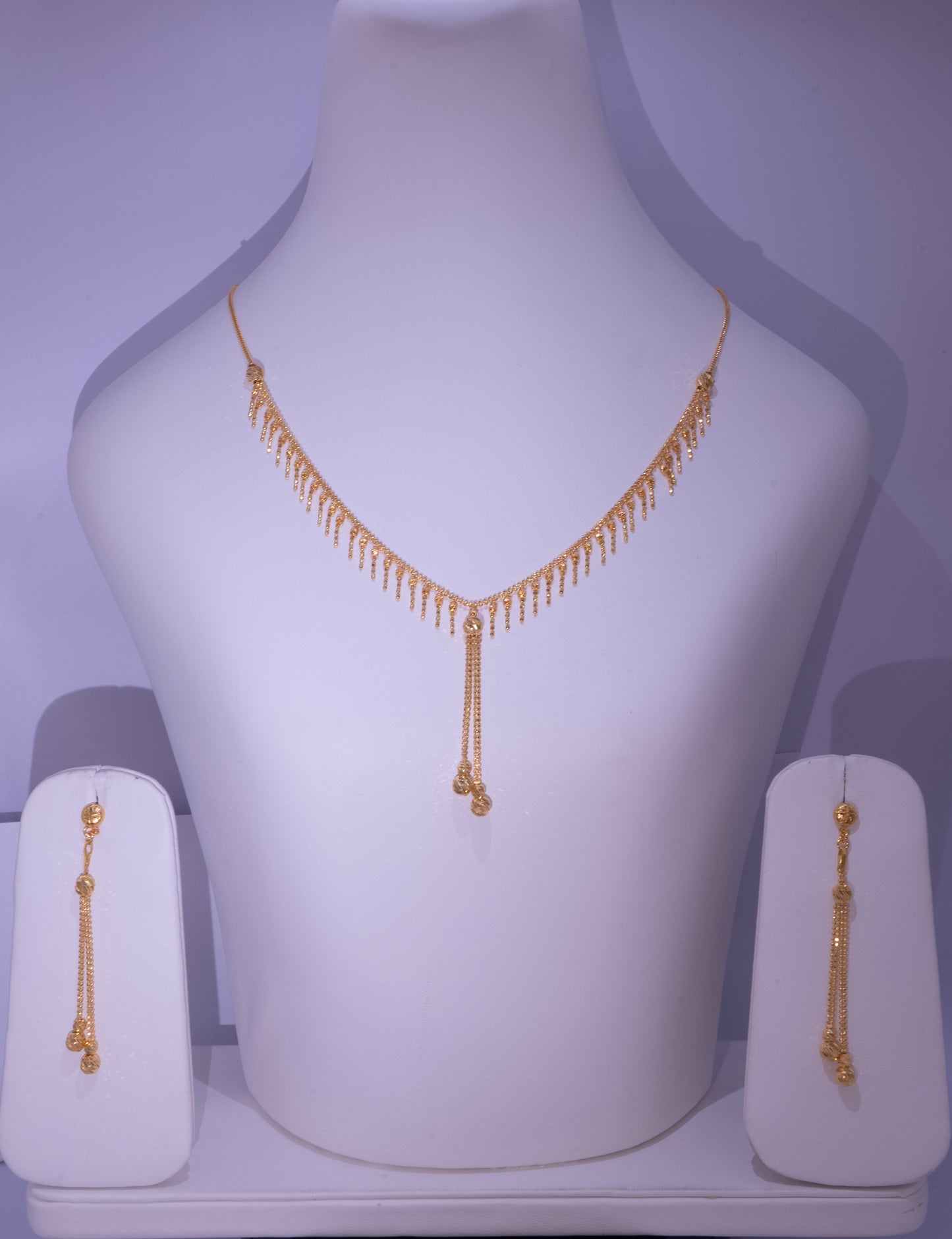 Gold beaded Engagement Set