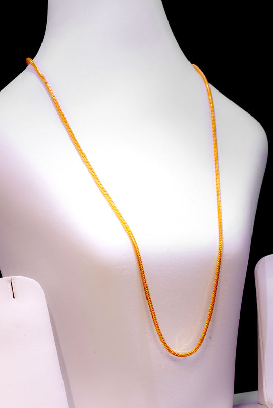 22ct Gold Rounded Snake Chain – 21 inch