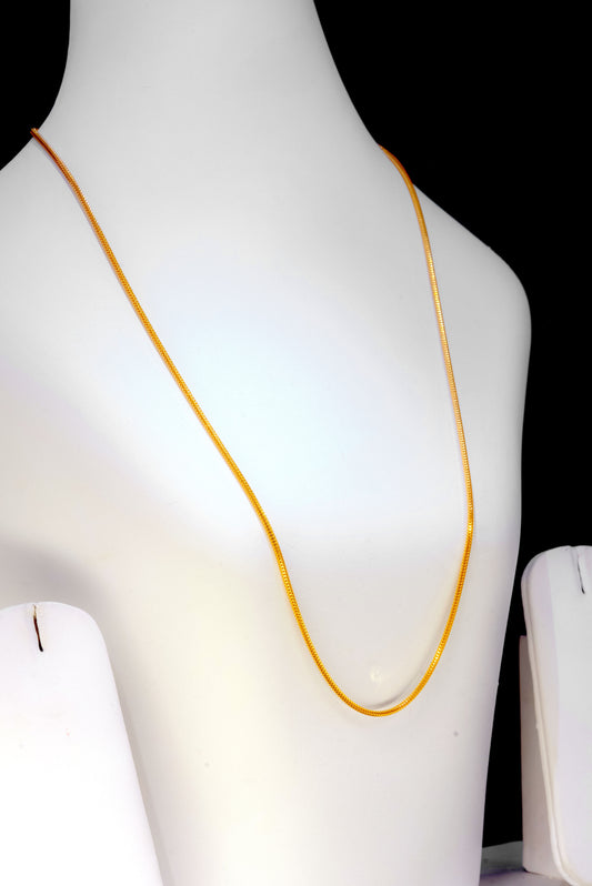 22ct Gold Rounded Snake Chain – 20 inch