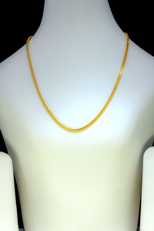 22ct Gold Short Flat-Link Chain