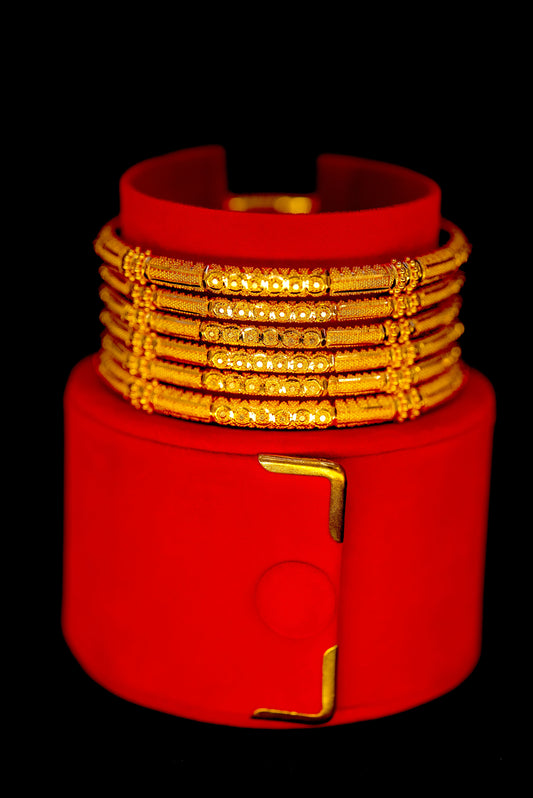 Heavy Gold Bridal Bangle Set