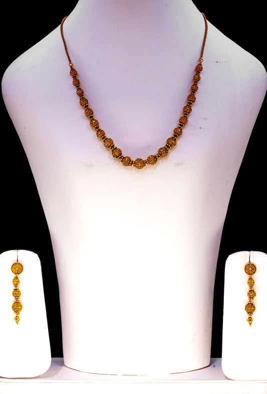 Antique Gold Beaded Wedding Set