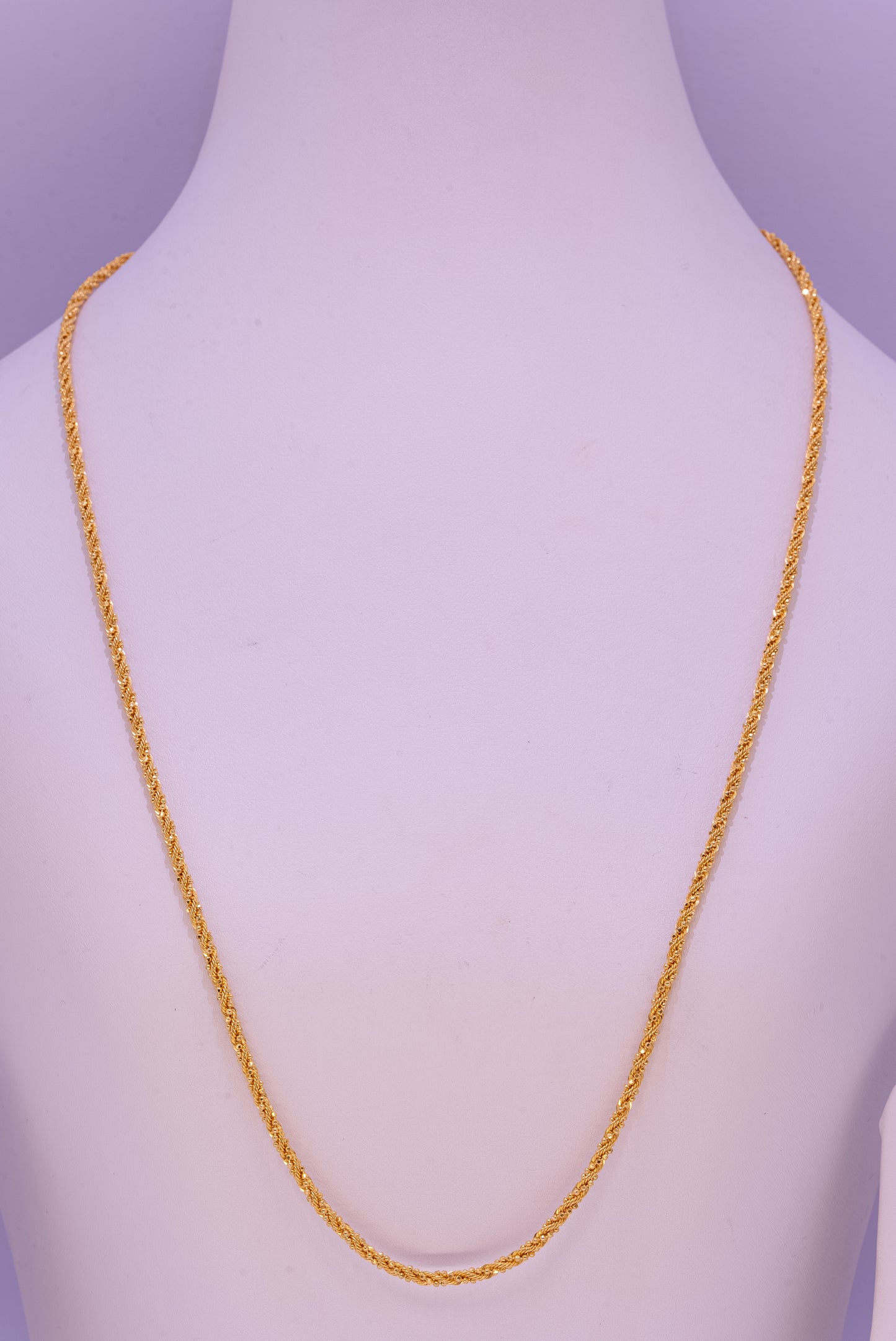 Diamond-cut rope chain