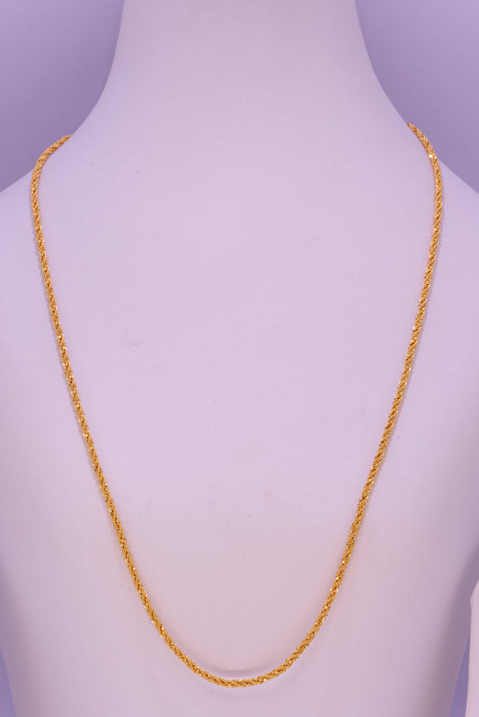Diamond-cut rope chain