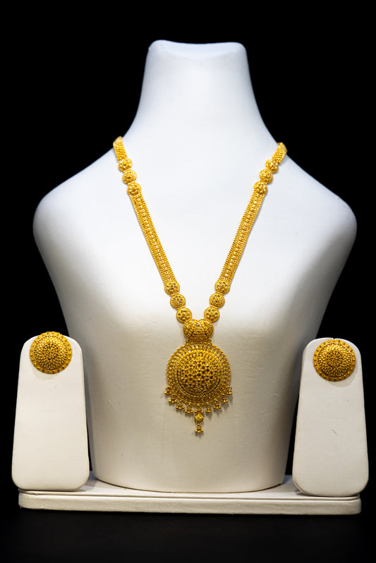 22ct Gold Rani Haar Wedding Set – Circular Pendant