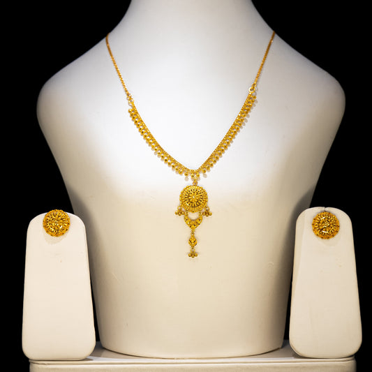 22ct Gold Traditional Pendant Wedding Set