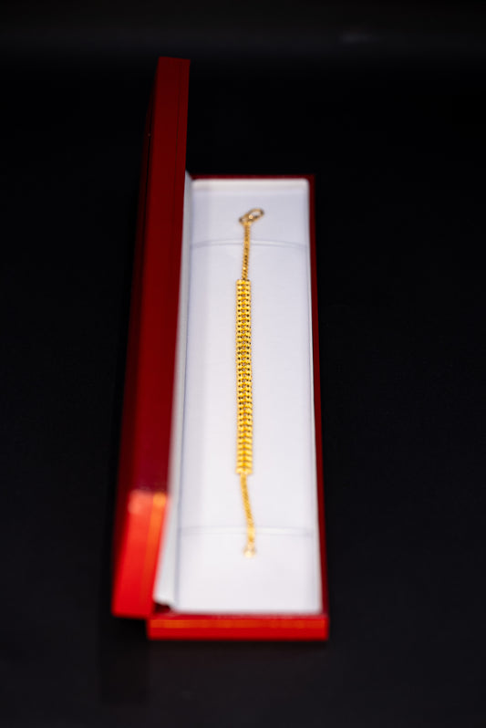 22ct Gold Double Row Bead Bracelet