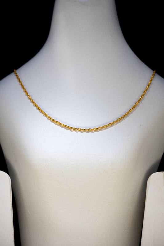 22ct Gold Textured Link Chain – 20 Inches