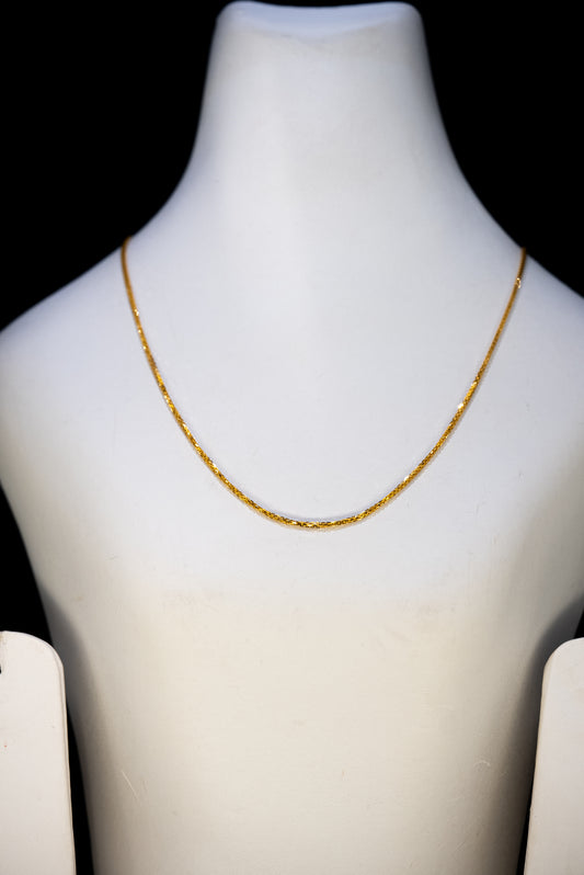 22ct Gold Box Chain – 21 Inches